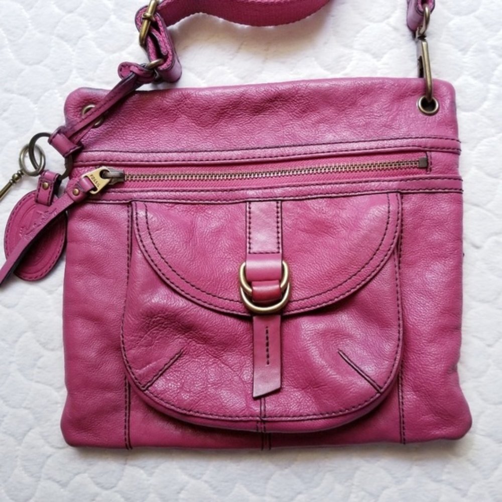 Fossil Raspberry Crossbody Purse - image 1